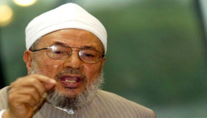 الشيخ القرضاوي بريء من مسلسل خالد بن الوليد إخوان أونلاين